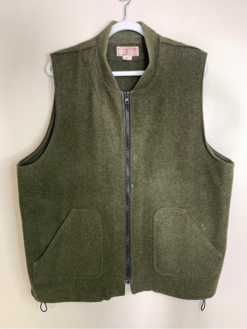 Filson 100% Virgin Wool Green Vest XXL